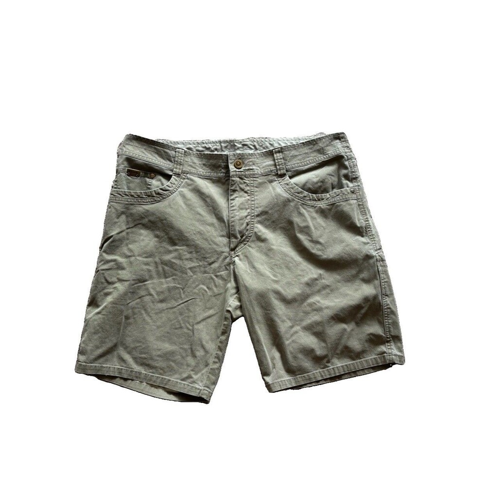 Kuhl Ramblr Shorts Mens Size 36 Faded Green Vintage Patina Dye Hiking Gorpcore